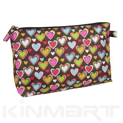 Heart Pattern Cosmetic Bag Personalised